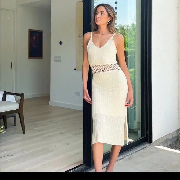 white christmas dresses OLIVIA CROCHET DRESS main image 0